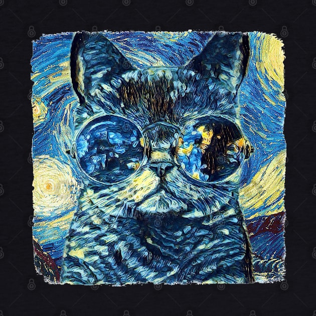 Swag Cat Van Gogh Style by todos